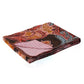 50" X 70" Brown And Pink Floral Cotton Quilted Kantha Throw Blanket with Embroidery