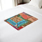 50" X 70" Tan And Beige Patchwork Silk Quilted Kantha Throw Blanket with Embroidery
