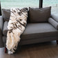 50" X 60" Brown And White Rabbit Fur Plush Throw Blanket