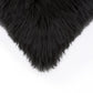 Set of Two 18" Black Sheepskin Throw Pillows