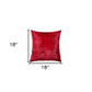 18" Wine Cowhide Throw Pillow