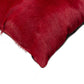 18" Wine Cowhide Throw Pillow
