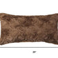 Set of Two 12" X 20" Brown Faux Fur Lumbar Throw Pillows