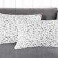 Set of Two 12" X 20" White and Gray Faux Fur Lumbar Throw Pillows