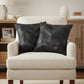 Set of Two 18" Black Chevron Cowhide Throw Pillows