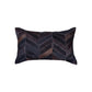 Set of Two 12" X 20" Chocolate Chevron Cowhide Lumbar Throw Pillows