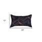 Set of Two 12" X 20" Chocolate Chevron Cowhide Lumbar Throw Pillows
