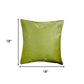 18" Lime Green Cowhide Throw Pillow