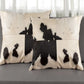 Set of Two 18" Black and White Cowhide Cowhide Throw Pillows