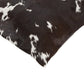 Set of Two 18" Chocolate and White Cowhide Cowhide Throw Pillows