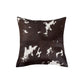 Set of Two 18" Chocolate and White Cowhide Cowhide Throw Pillows
