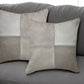 Set of Two 18" Gray Cowhide Throw Pillows