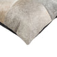 Set of Two 18" Gray Cowhide Throw Pillows