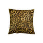 Set of Two 18" Brown and Black Leopard Cowhide Throw Pillows