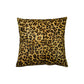 Set of Two 18" Brown and Black Leopard Cowhide Throw Pillows