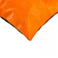 Set of Two 18" Orange Cowhide Throw Pillows
