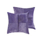 Set of Two 18" Purple Cowhide Throw Pillows