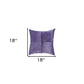 Set of Two 18" Purple Cowhide Throw Pillows