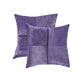 Set of Two 18" Purple Cowhide Throw Pillows