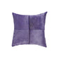 Set of Two 18" Purple Cowhide Throw Pillows