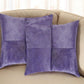 Set of Two 18" Purple Cowhide Throw Pillows