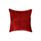 Set of Two 18" Red Cowhide Throw Pillows