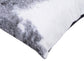 18" Gray and White Cowhide Throw Pillow