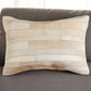 12" X 20" Natural Patchwork Cowhide Lumbar Throw Pillow
