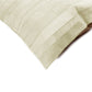 12" X 20" Off White Patchwork Cowhide Lumbar Throw Pillow