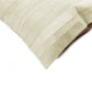 12" X 20" Off White Patchwork Cowhide Lumbar Throw Pillow