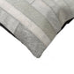 Set of Two 12" X 20" Gray Patchwork Cowhide Lumbar Throw Pillows