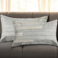 Set of Two 12" X 20" Gray Patchwork Cowhide Lumbar Throw Pillows