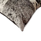Set of Two 18" Black and White Cowhide Throw Pillows