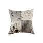 Set of Two 18" Black and White Cowhide Throw Pillows