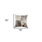 Set of Two 18" Black and White Cowhide Throw Pillows