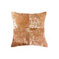 Set of Two 18" Brown and White Cowhide Cowhide Throw Pillows