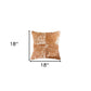 Set of Two 18" Brown and White Cowhide Cowhide Throw Pillows