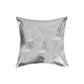 Set of Two 18" Gray and Silver Abstract Cowhide Throw Pillows with Glitter