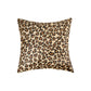Set of Two 18" Brown and Black Leopard Cowhide Throw Pillows
