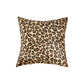 Set of Two 18" Brown and Black Leopard Cowhide Throw Pillows