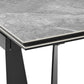 94" Gray And Black Ceramic And Steel Trestle Base Dining Table