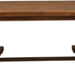 81" Brown Solid Wood Trestle Base Dining Table