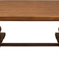 81" Brown Solid Wood Trestle Base Dining Table