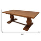81" Brown Solid Wood Trestle Base Dining Table