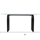 72" White and Black Marble And Solid Wood Sled Base Oval Dining Table