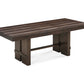 84" Dark Brown Wood Self-Storing Leaf Trestle Base Extension Dining Table