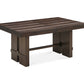84" Dark Brown Wood Self-Storing Leaf Trestle Base Extension Dining Table