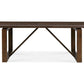 84" Dark Brown Wood Sled Base Dining Table