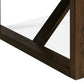 84" Dark Brown Wood Sled Base Dining Table