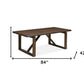 84" Dark Brown Wood Sled Base Dining Table
